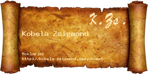 Kobela Zsigmond névjegykártya